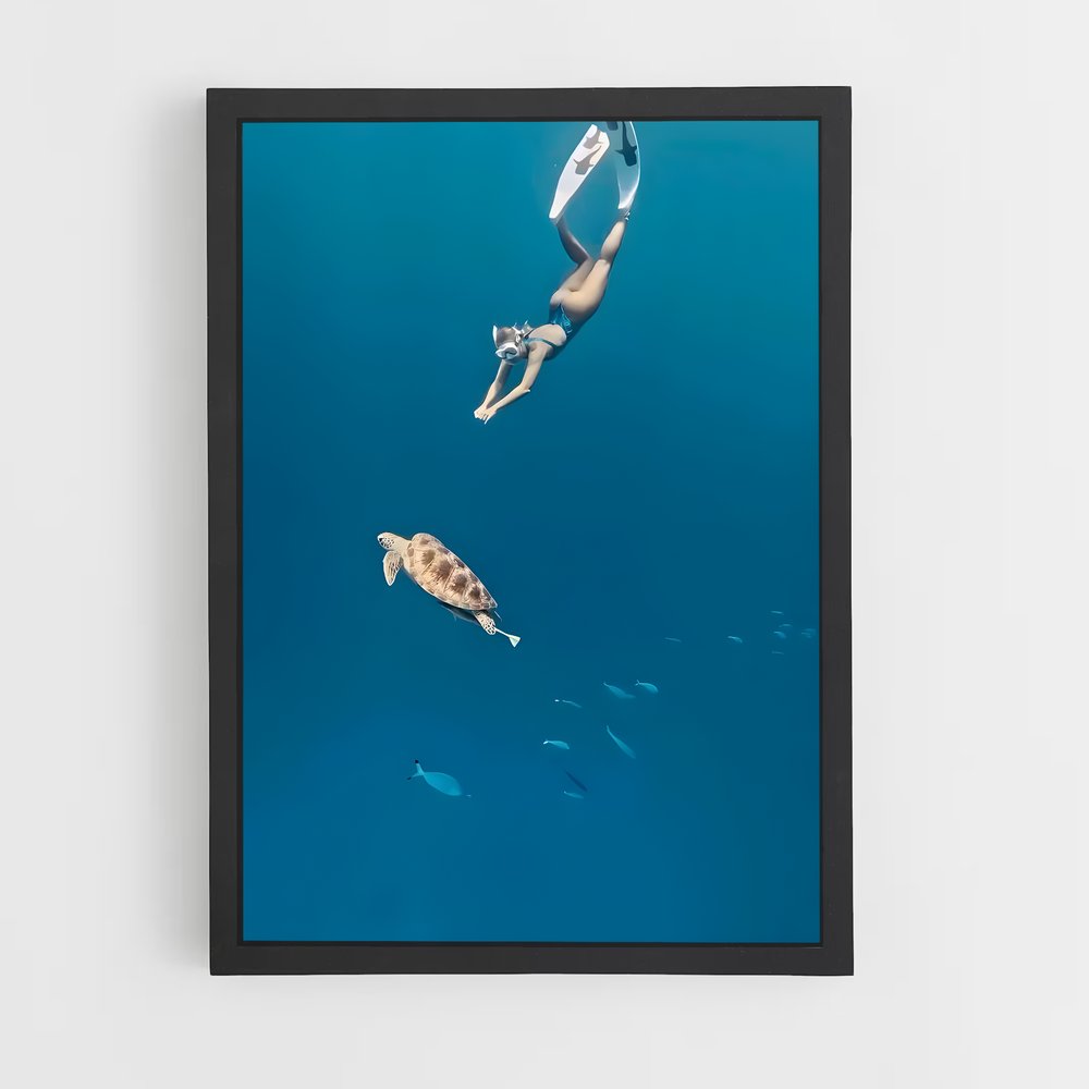 Poster Odyssée Marine – affiche Plongée en apnée (vue 2)